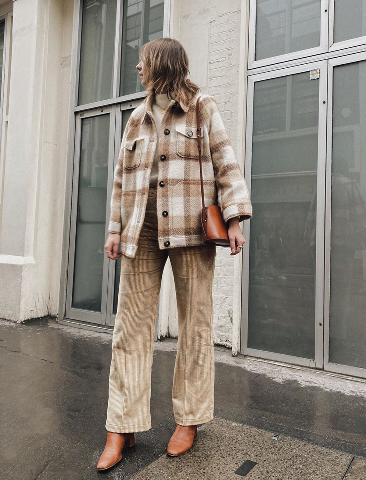 London coat trends: checked flannel jacket