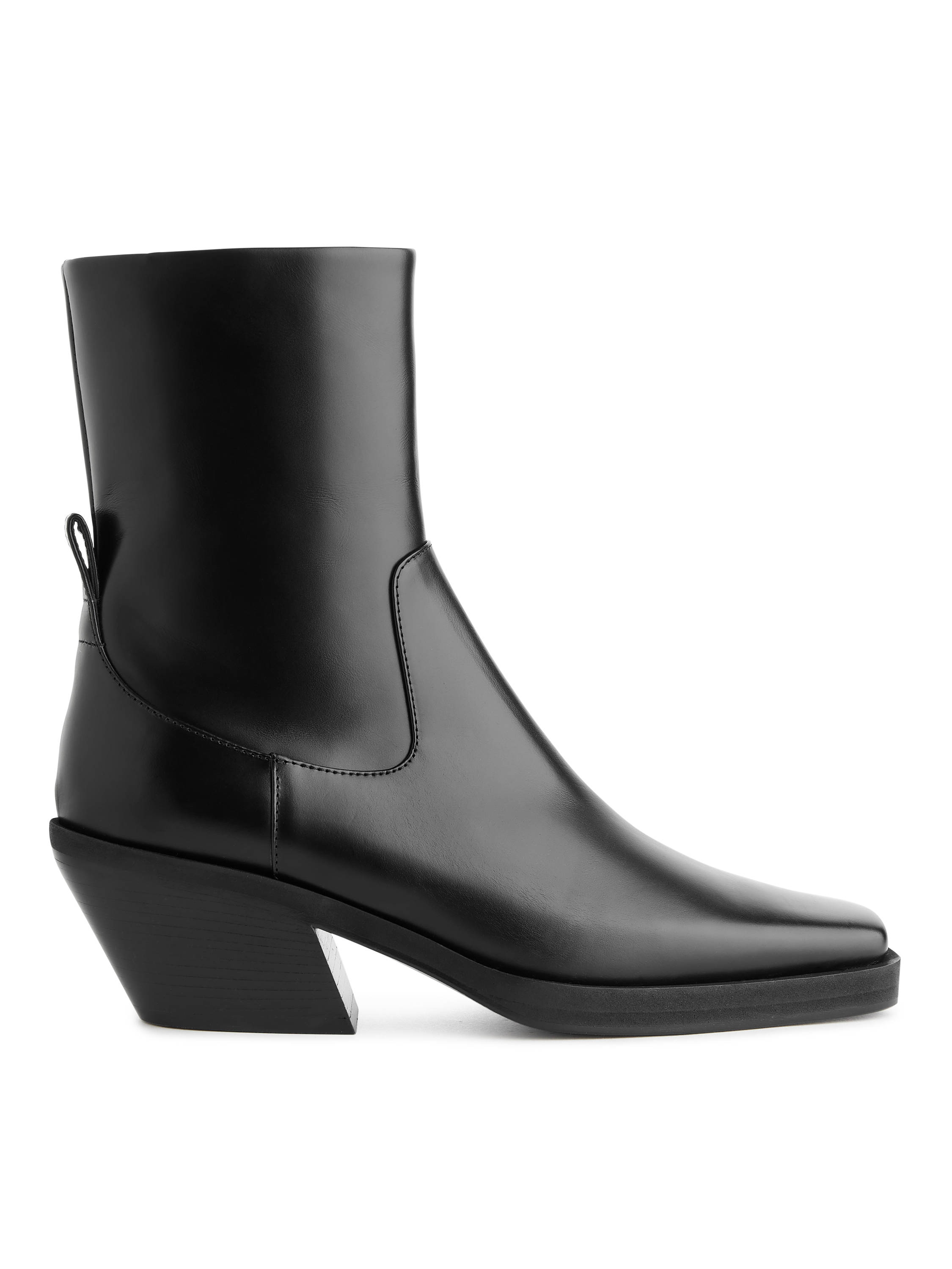 Arket Square-Toe Leather Boots