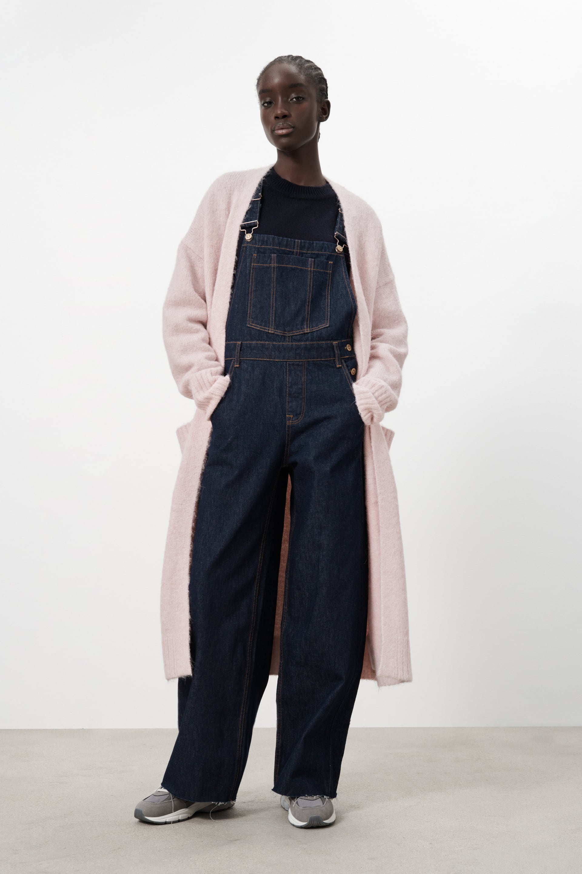 Zara Long Knit Cardigan With Pockets