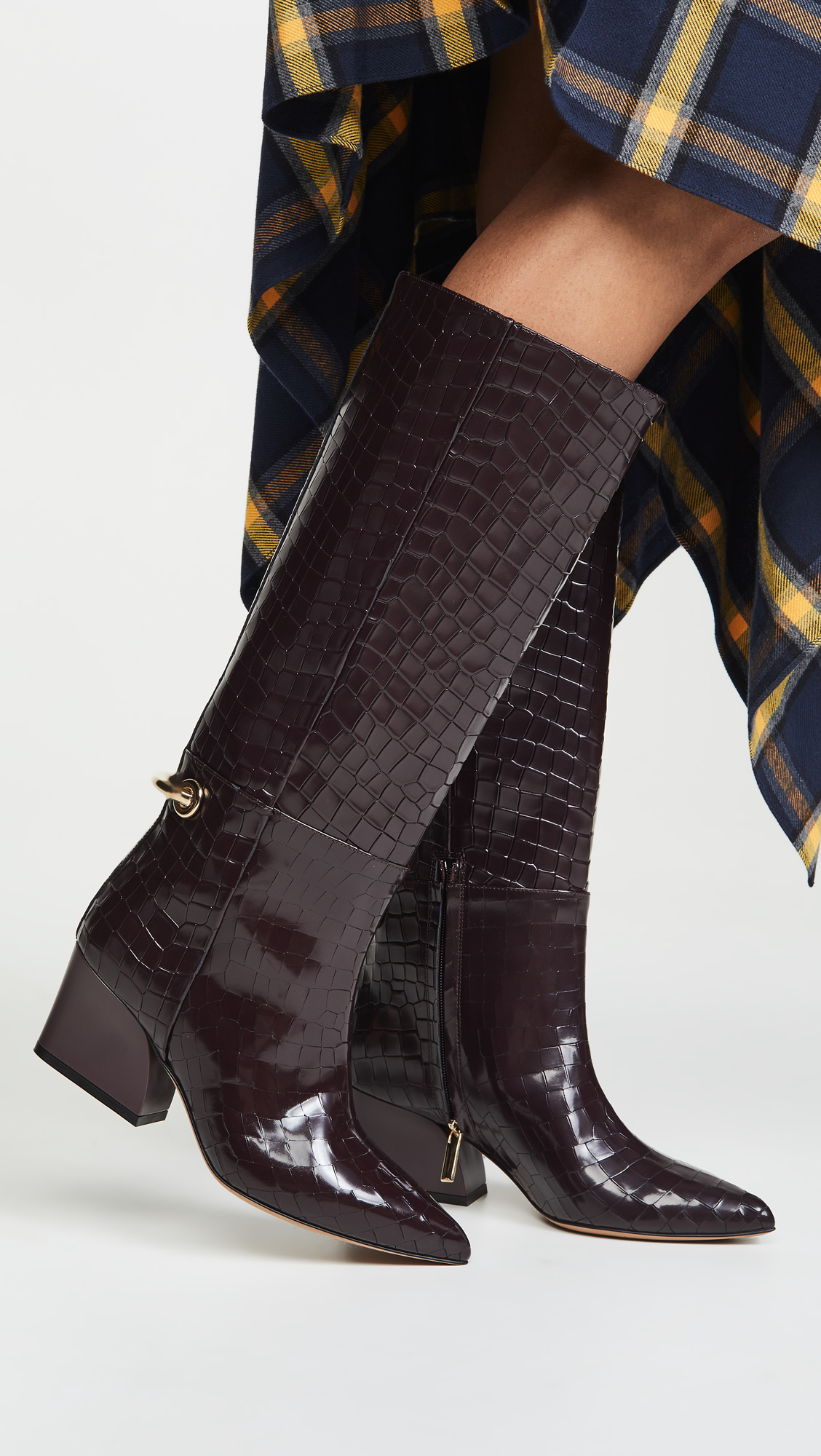 Details about   Ladies Spot On Low Heel Knee High Boots 