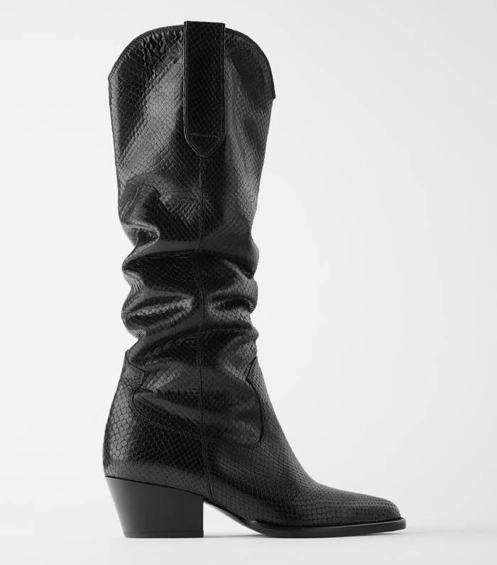 zara over the knee cowboy boots