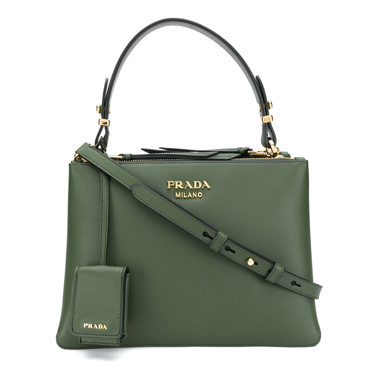 prada milano green purse