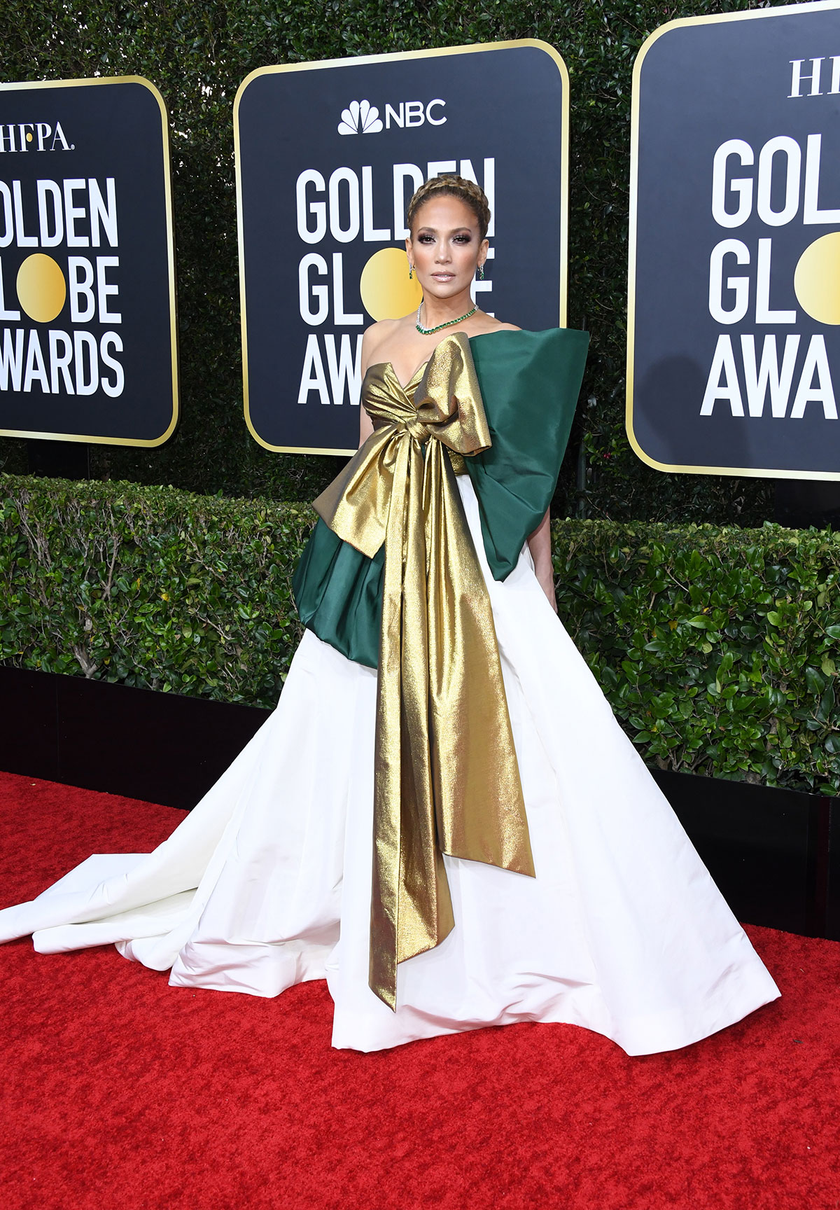 Jennifer Lopez Valentino Gown Golden Globes 2020