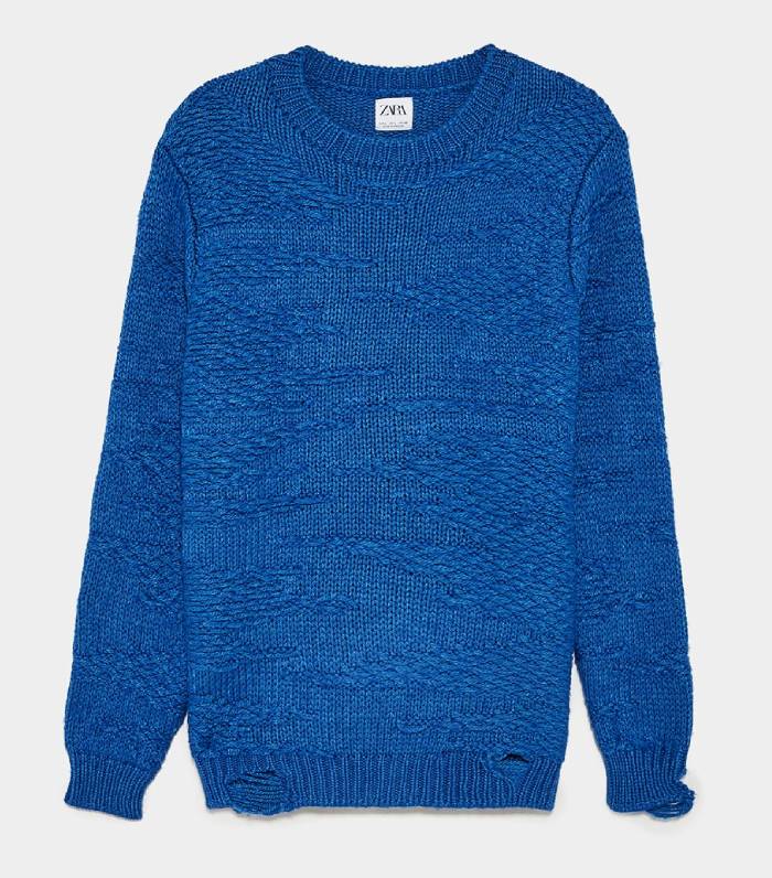 zara textured sweater