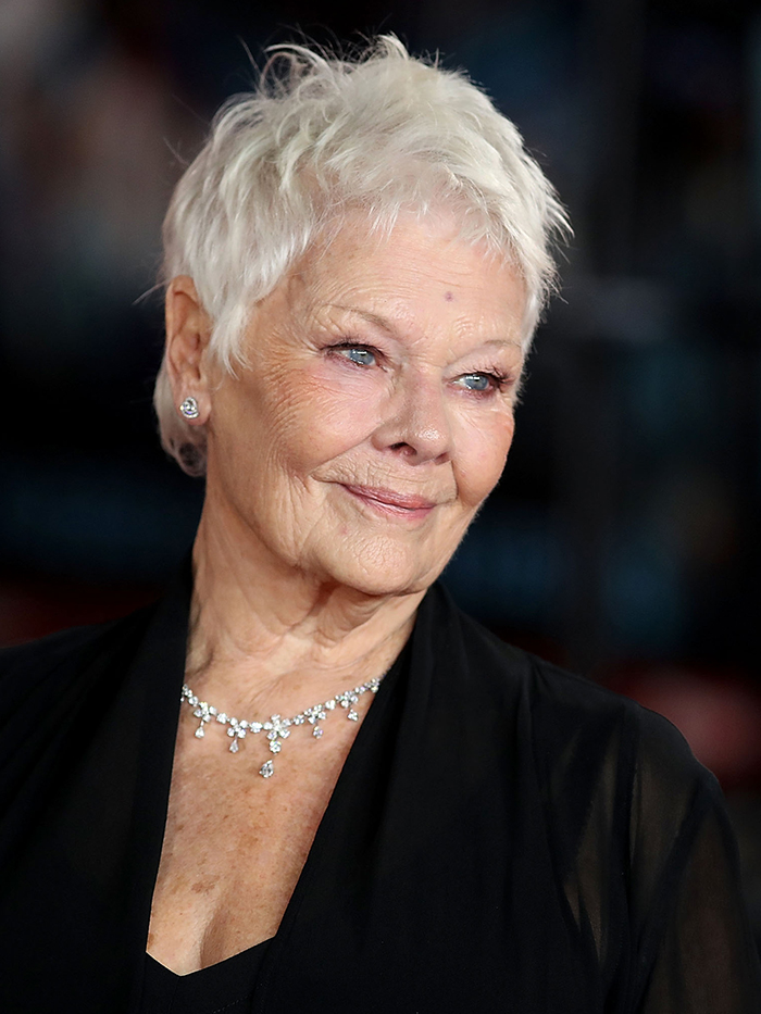 Short Hairstyles For Older Women: Judi Dench has a pixie cut