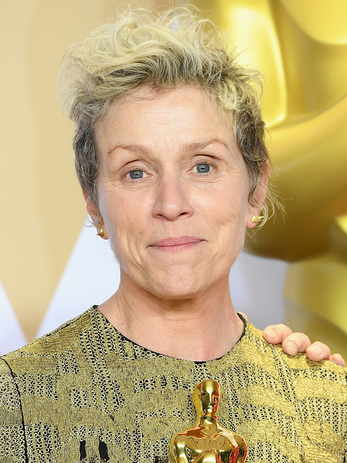 Short Hairstyles For Older Women: Frances McDormand has a long pixie