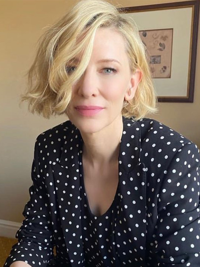 Short Hairstyles For Older Women: Cate Blanchett has a shaggy bob