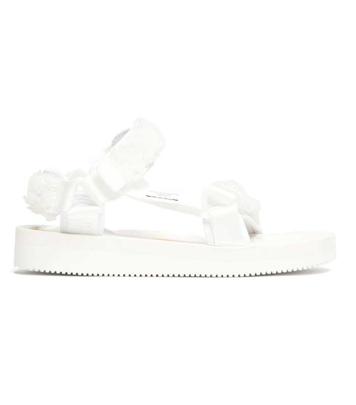 white velcro sandals