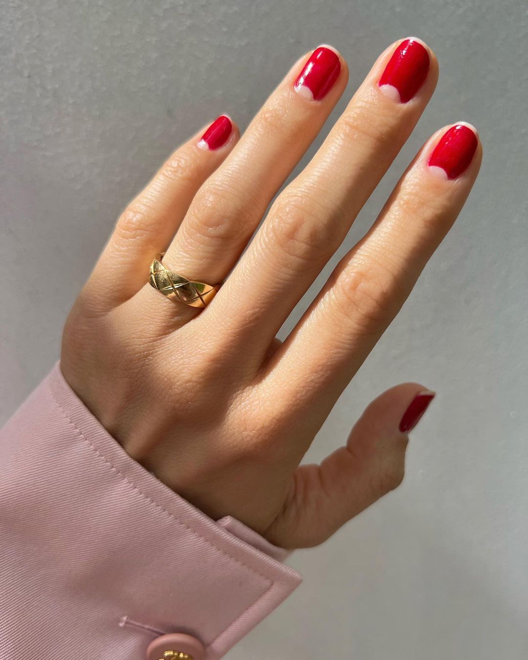 Nail Art Ideas: Red with pink