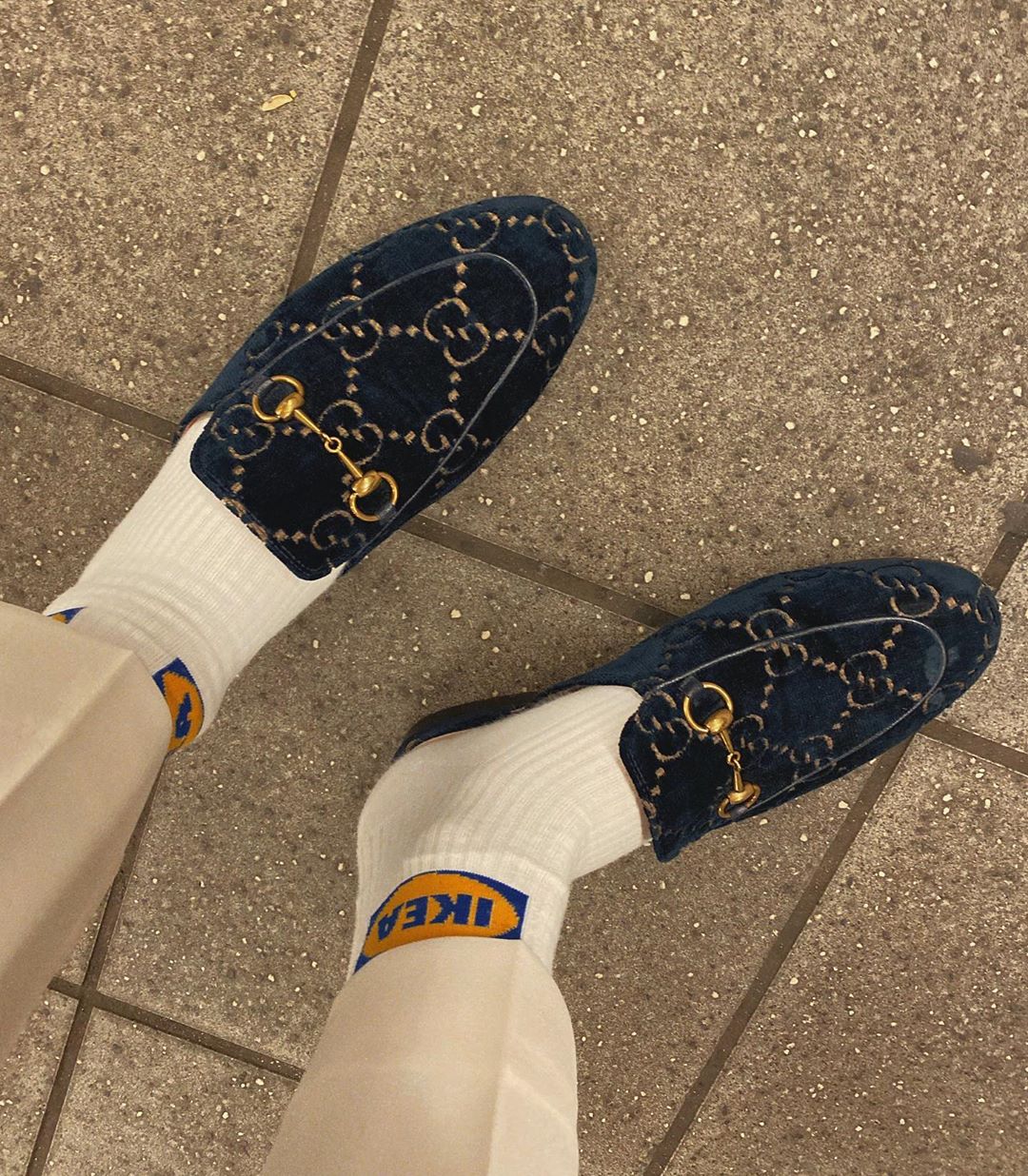 Ikea Socks and Gucci Loafers