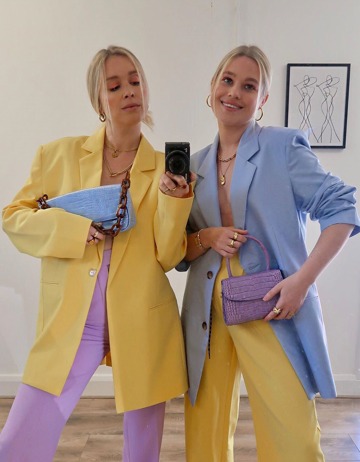 Colourful outfit ideas: pastel suits