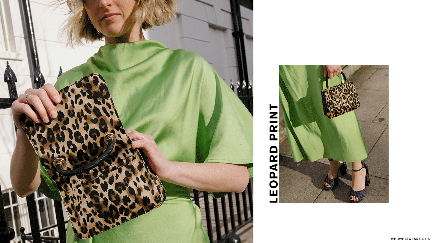 Bags Pouch Bags Baum und Pferdgarten Pouch Bag white-green leopard pattern casual look 