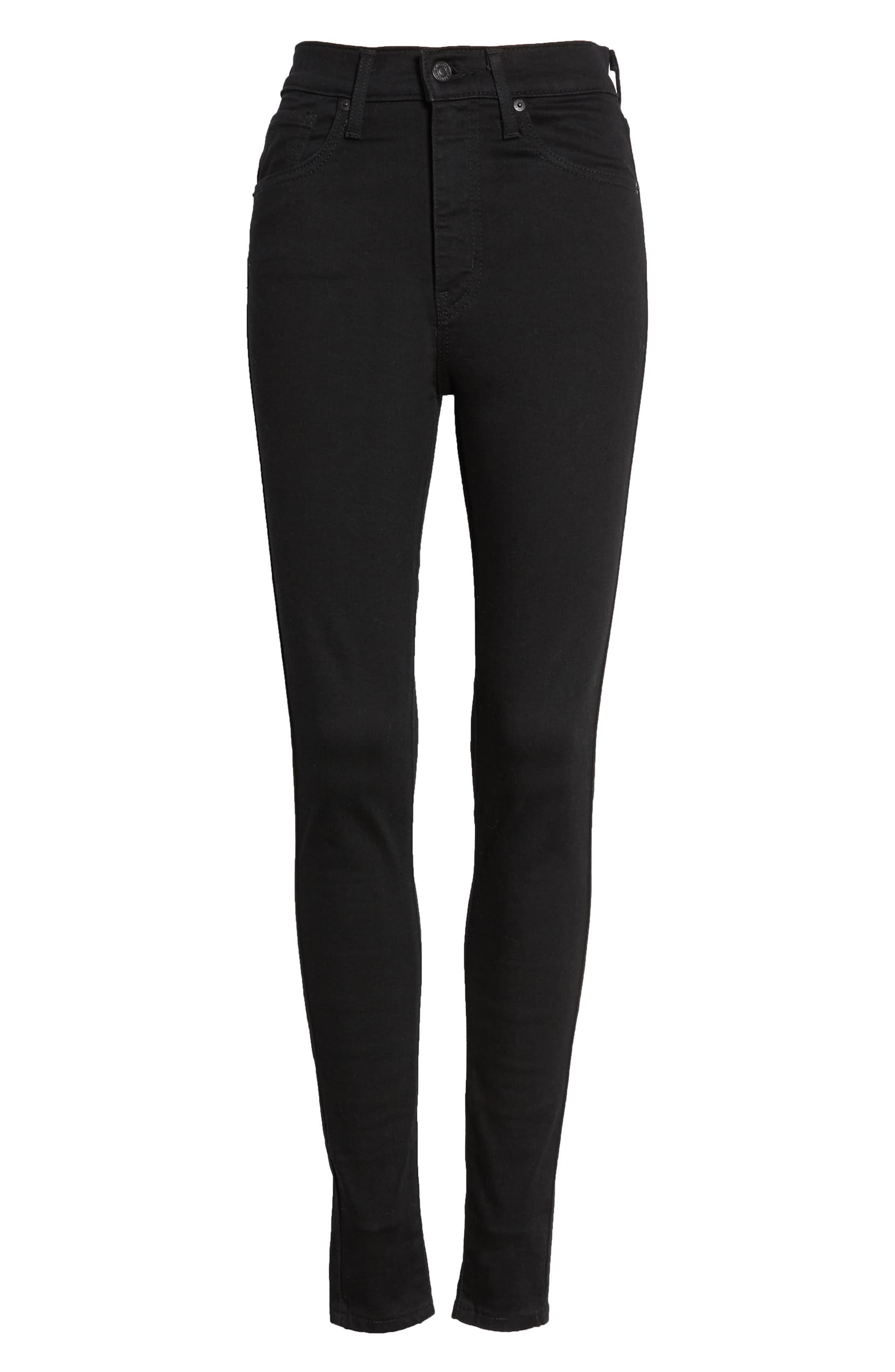 levis high waisted black skinny jeans