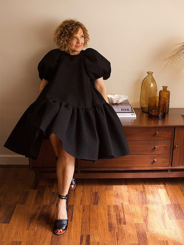 How to wear black in the summer: Puff Sleeve Dress