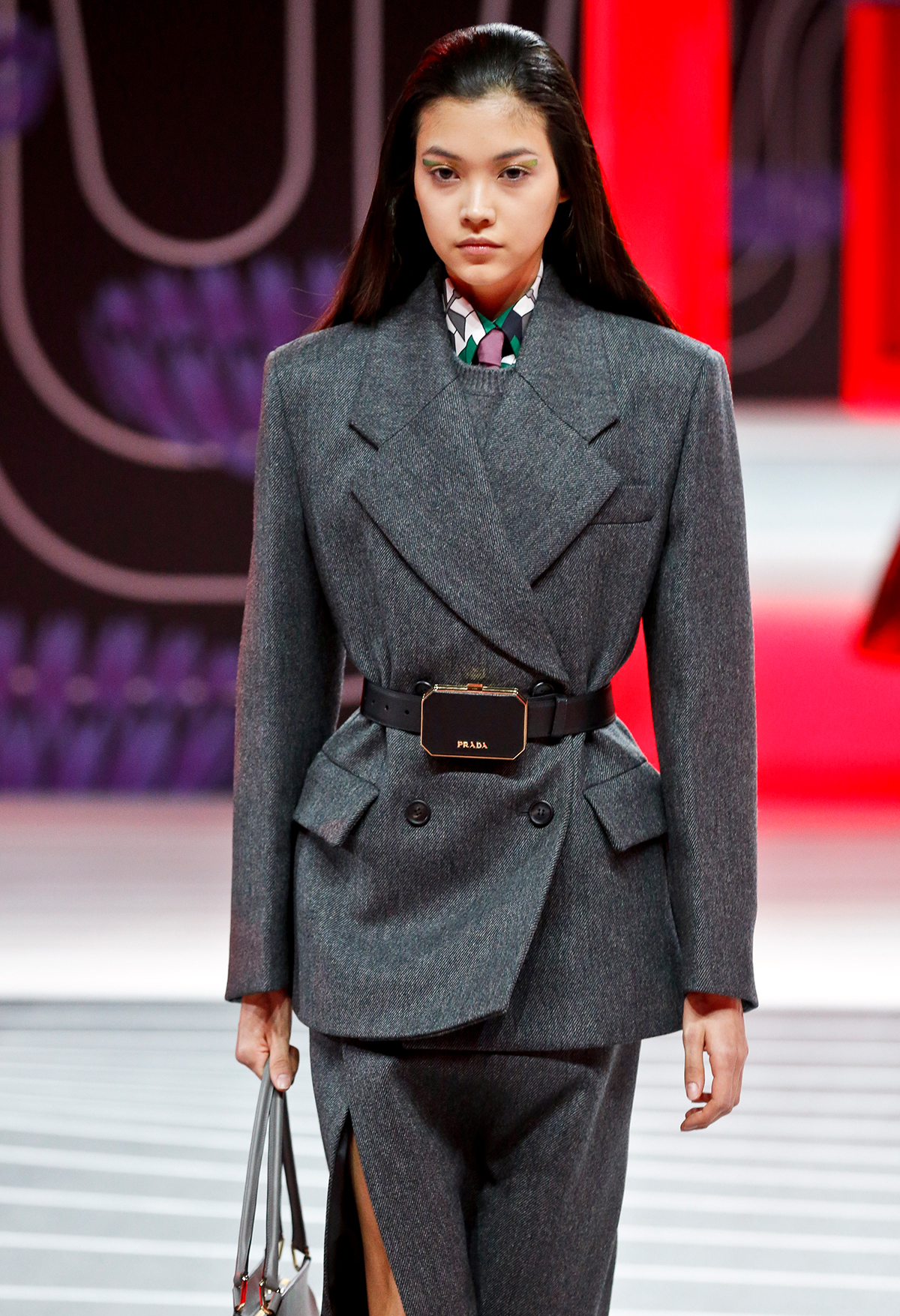 Autumn winter 2020 fashion trends: Prada belted jacket