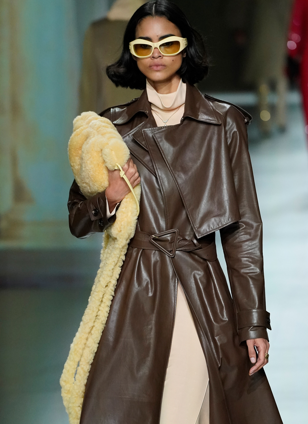 Best leather coats: Bottega Veneta autumn/winter 2022