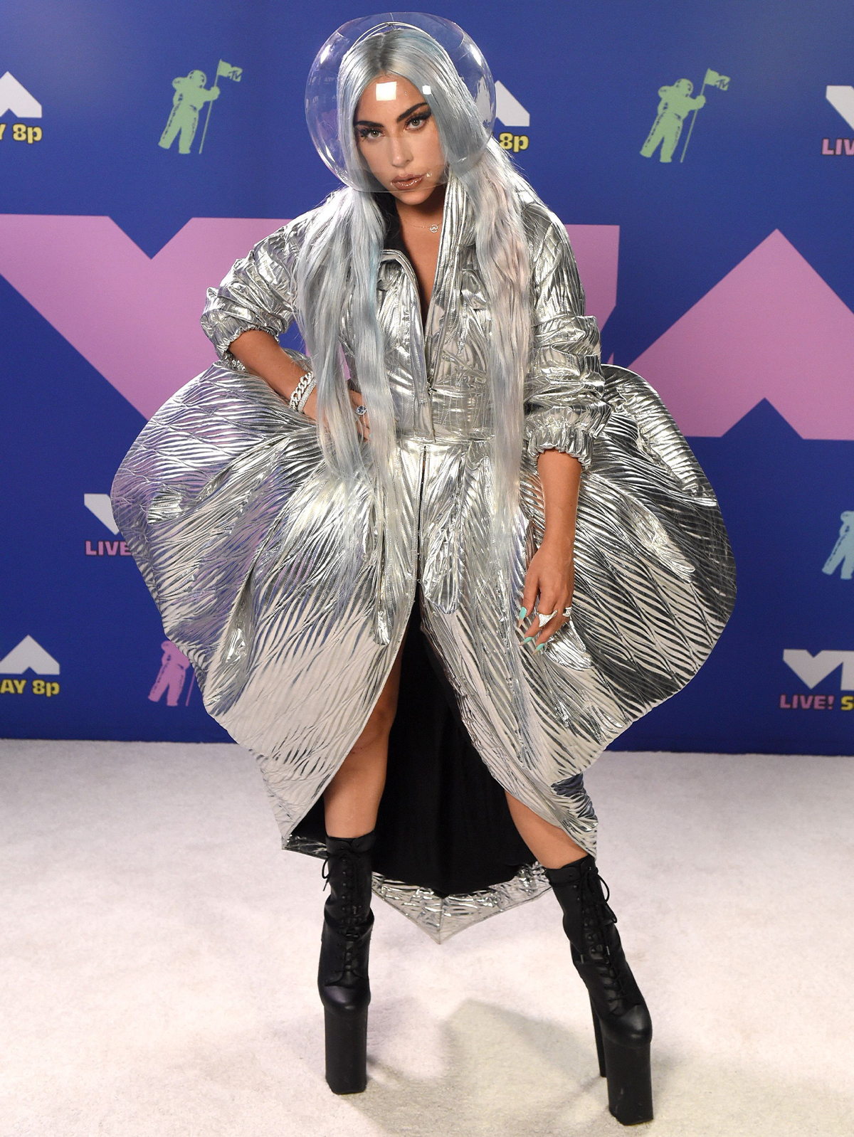 Lady Gaga face shields 2020 VMAs