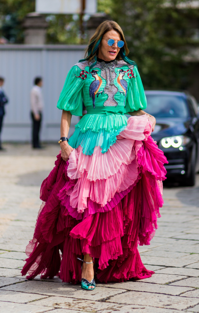 best street style outfits: anna dello russo wearing gucci