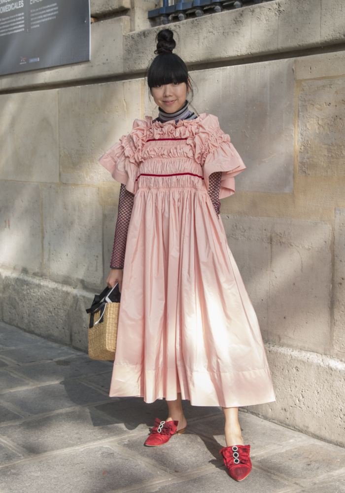 best street style outfits: susie bubble in molly goddard