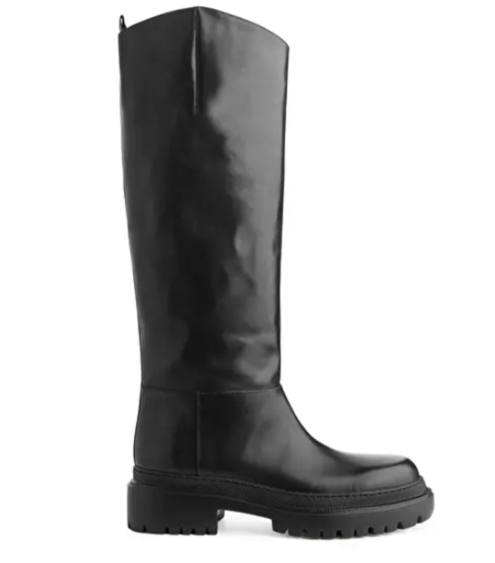 Arket High-Shaft Chunky Leather Boots