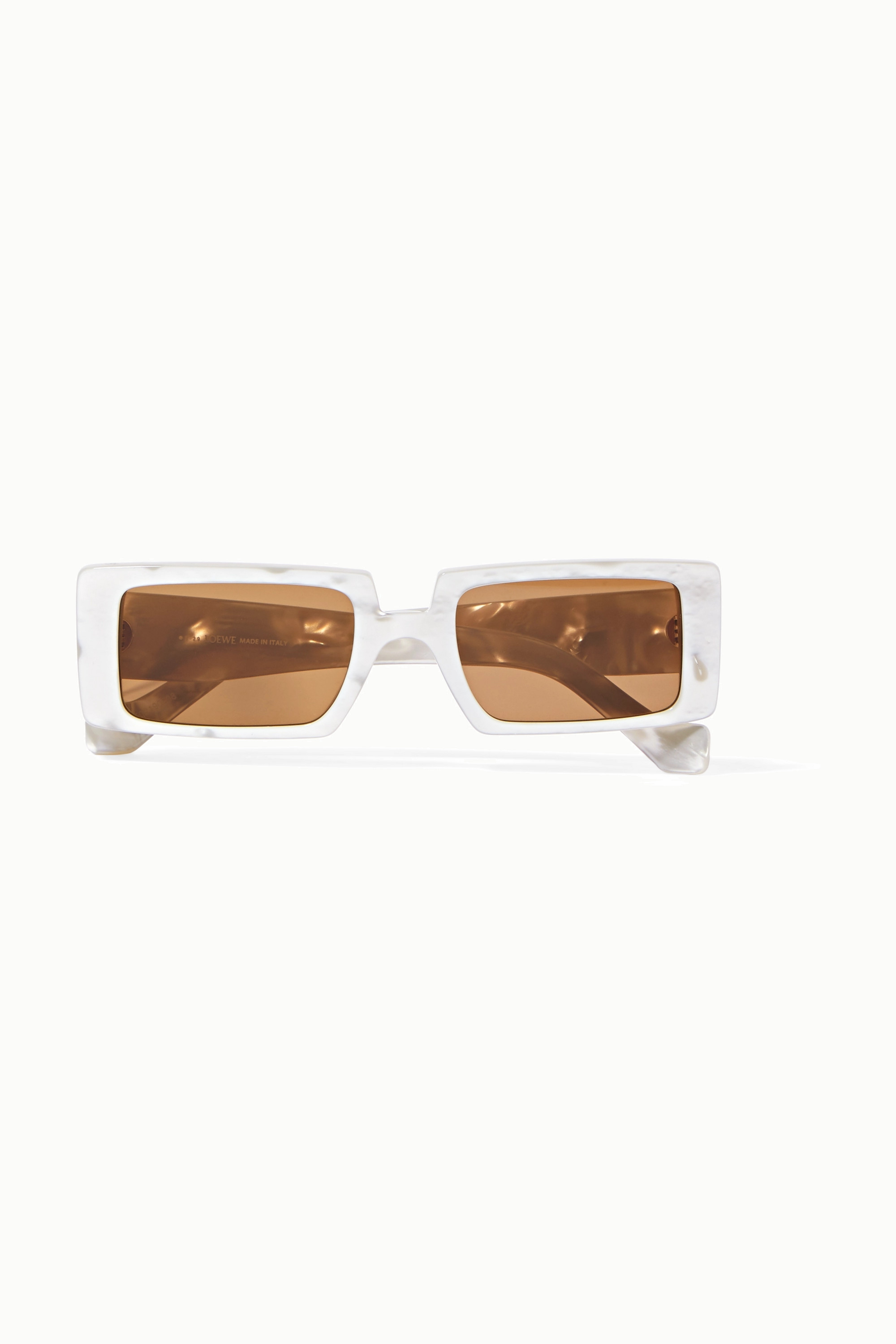 Loewe Square-Frame Marbled Acetate Sunglasses