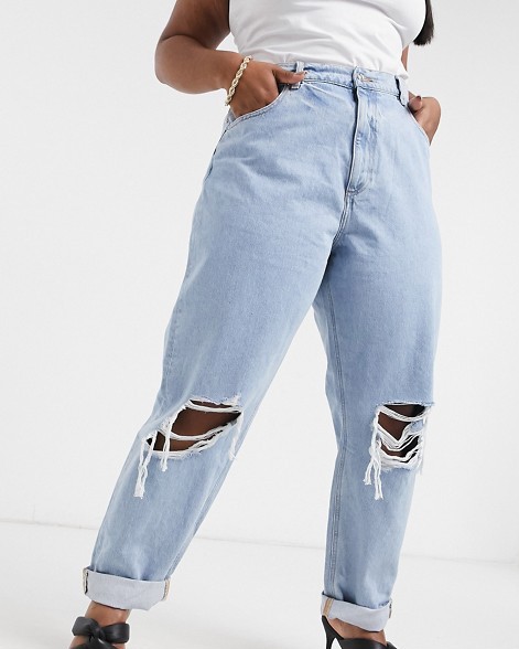 osso confortevole tacchino ripped baggy jeans outfit Campagna a voce ...