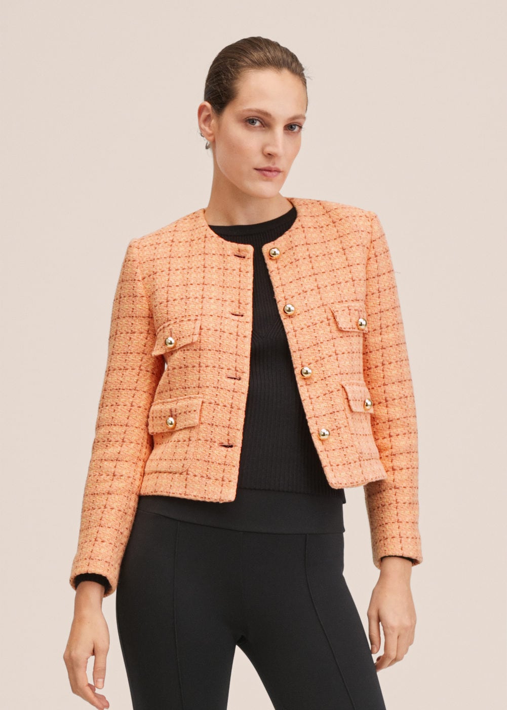 sport coats and suit jackets Womens Clothing Jackets Blazers Maliparmi Tweed Suit Jacket in Orange 