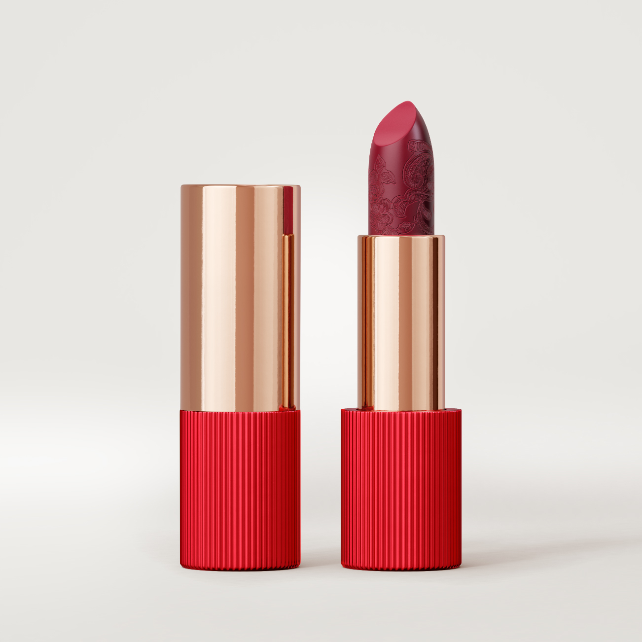 La Perla Beauty Matte Silk Lipstick in Cherry Red
