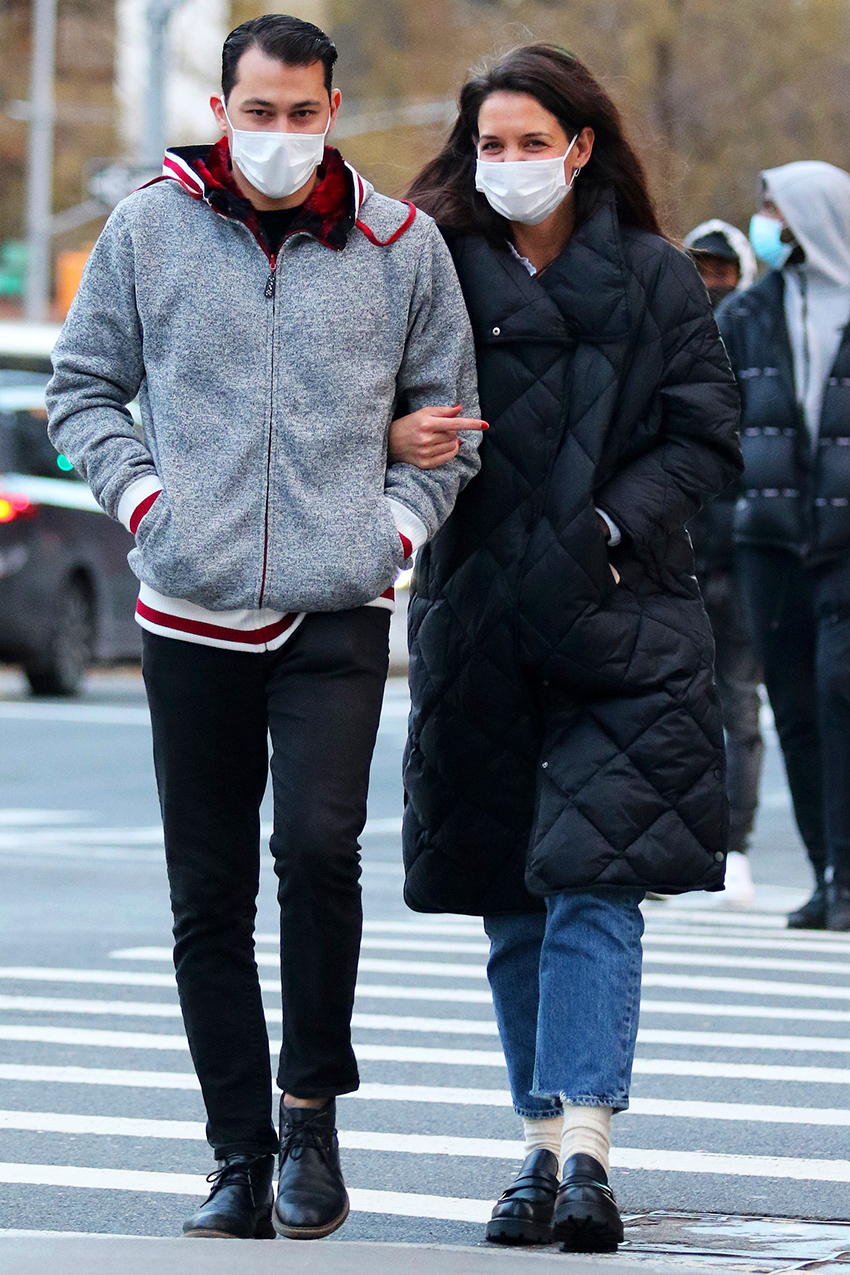Katie Holmes’s £90 Mango Puffer Coat Is Exactly What I Need for My Daily Walks