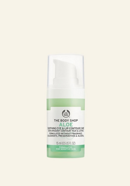 Best Affordable Eye Creams: The Body Shop Aloe Soothing Eye & Lip Contour Care