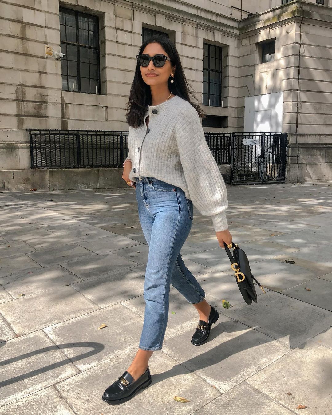 Jeans and Loafers: @cocobeautea wears jeans and loafers
