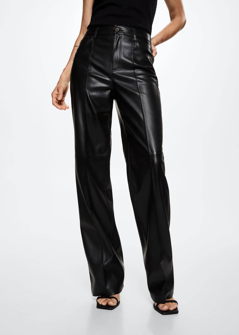 NUTEMPERORナットエンペラー WIDE PU LEATHER PANTS-