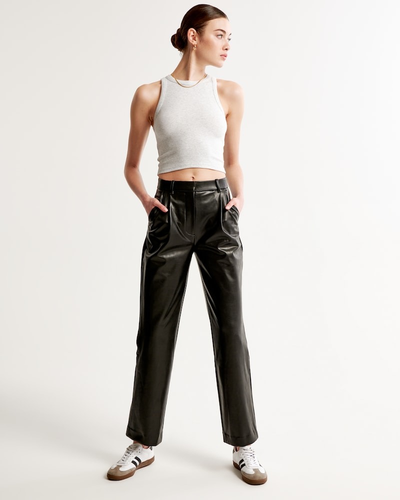 The 22 Best Faux-Leather Pants That Are Trending Now | Who What Wear