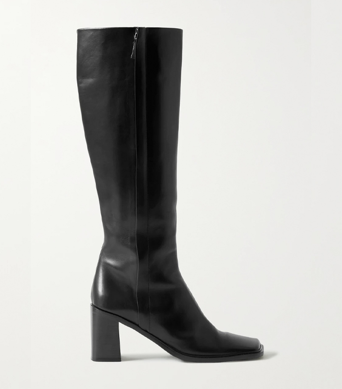 The Row Patch Leather Knee Boots