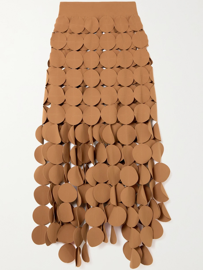 A.W.A.K.E. Mode Cutout Cotton-Blend Twill Skirt