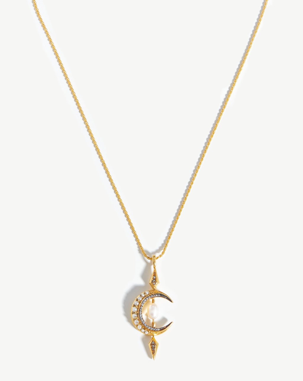 Missoma Harris Reed Crescent Moon Necklace