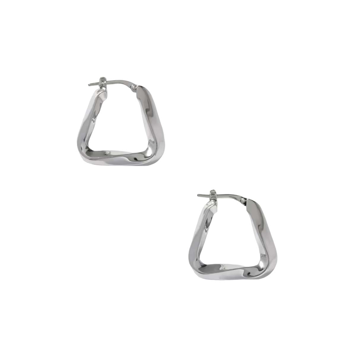 Bottega Veneta Silver Hoop Earrings