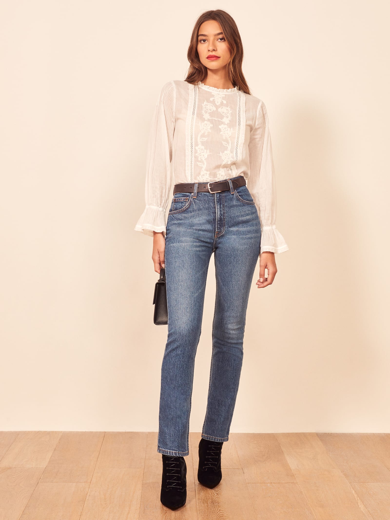 Reformation Liza High Rise Straight Jeans