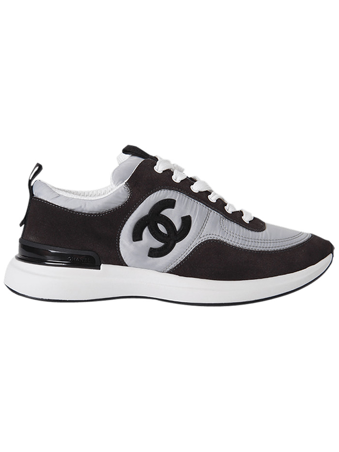 Chanel Multicolor CC Trainer Suede Nylon Sneakers 38 – The Closet