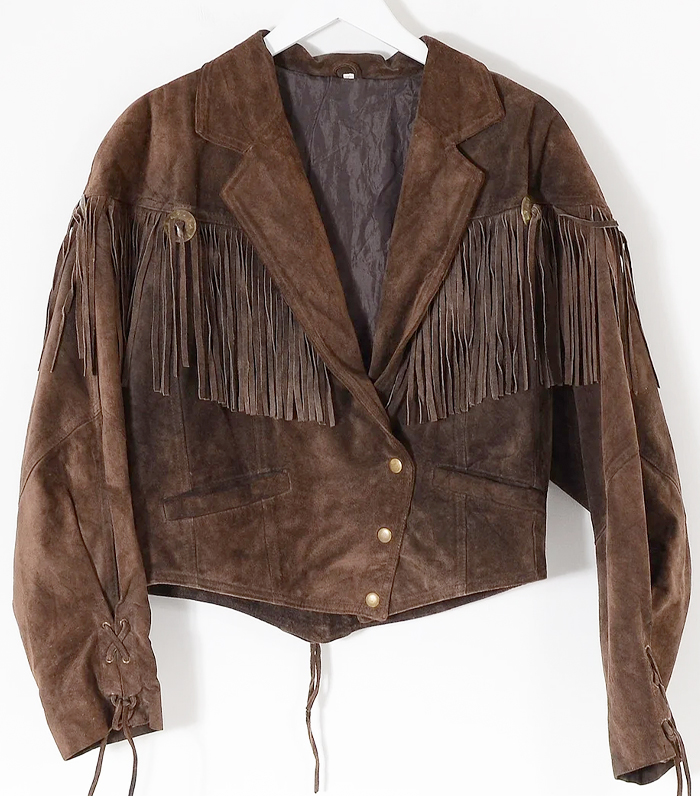 Vintage Fringed Suede Leather Jacket