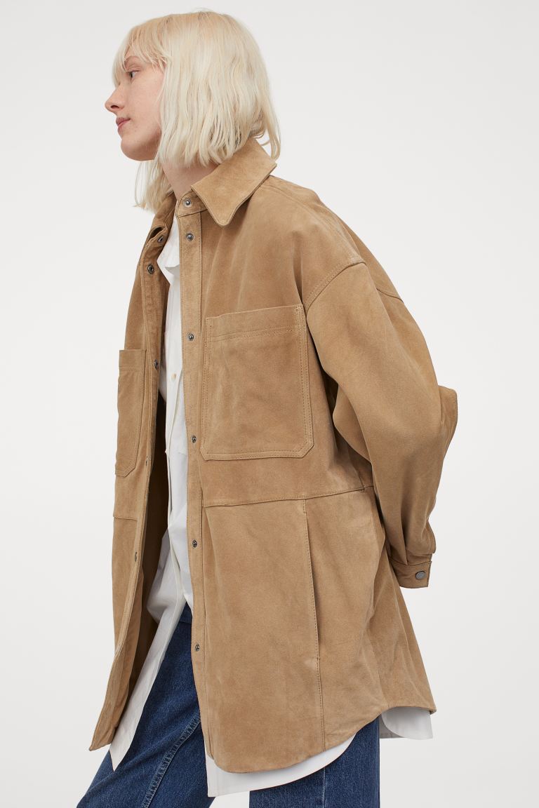 H&M Oversized Suede Jacket