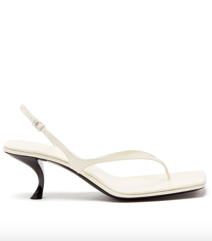 The Row Constance Mid-Heel Leather Sandals