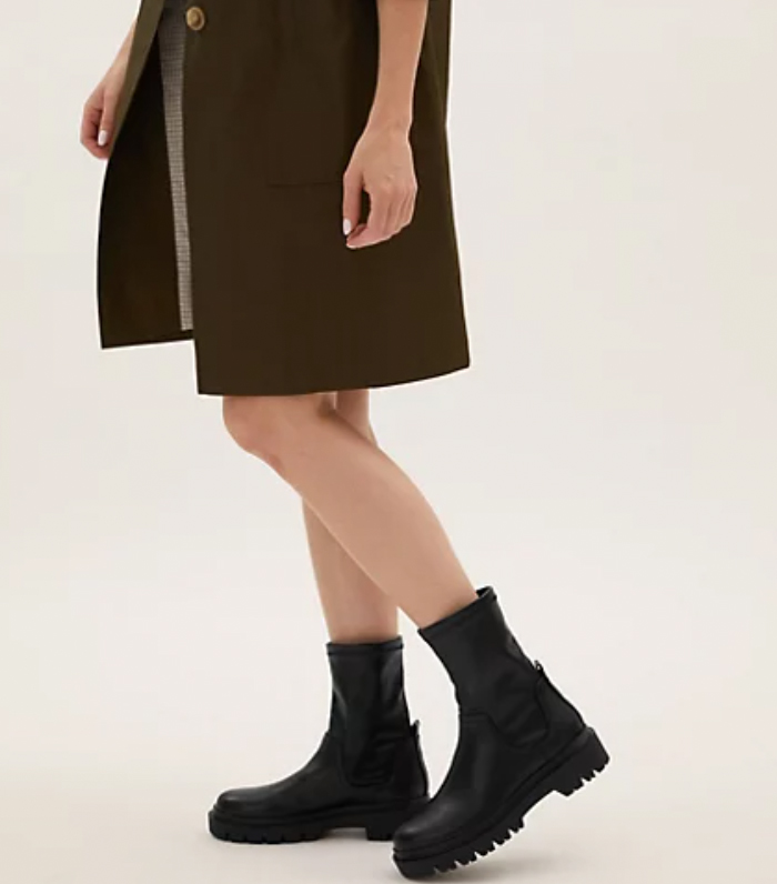 M&S Collection Chunky Block Heel Ankle Boots