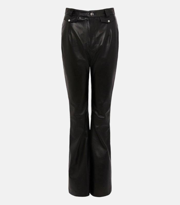Karen Millen Leather Pocket Detail Slim Flare Trouser