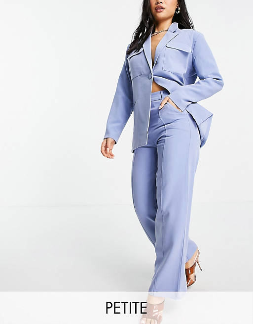 4th + Reckless Petite Tailored Trousers in Blue