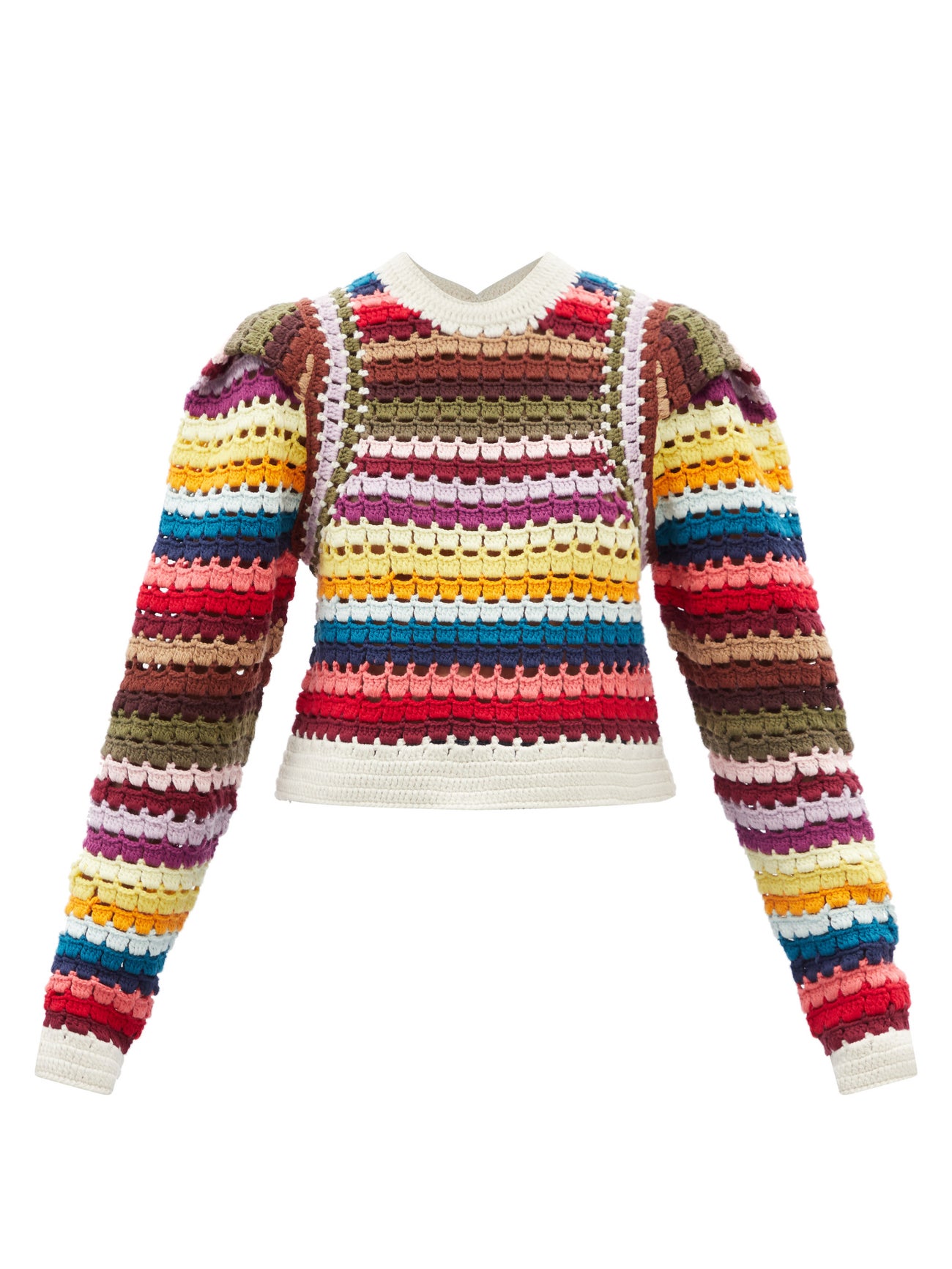 Sea Ziggy Striped Crotchet Sweater