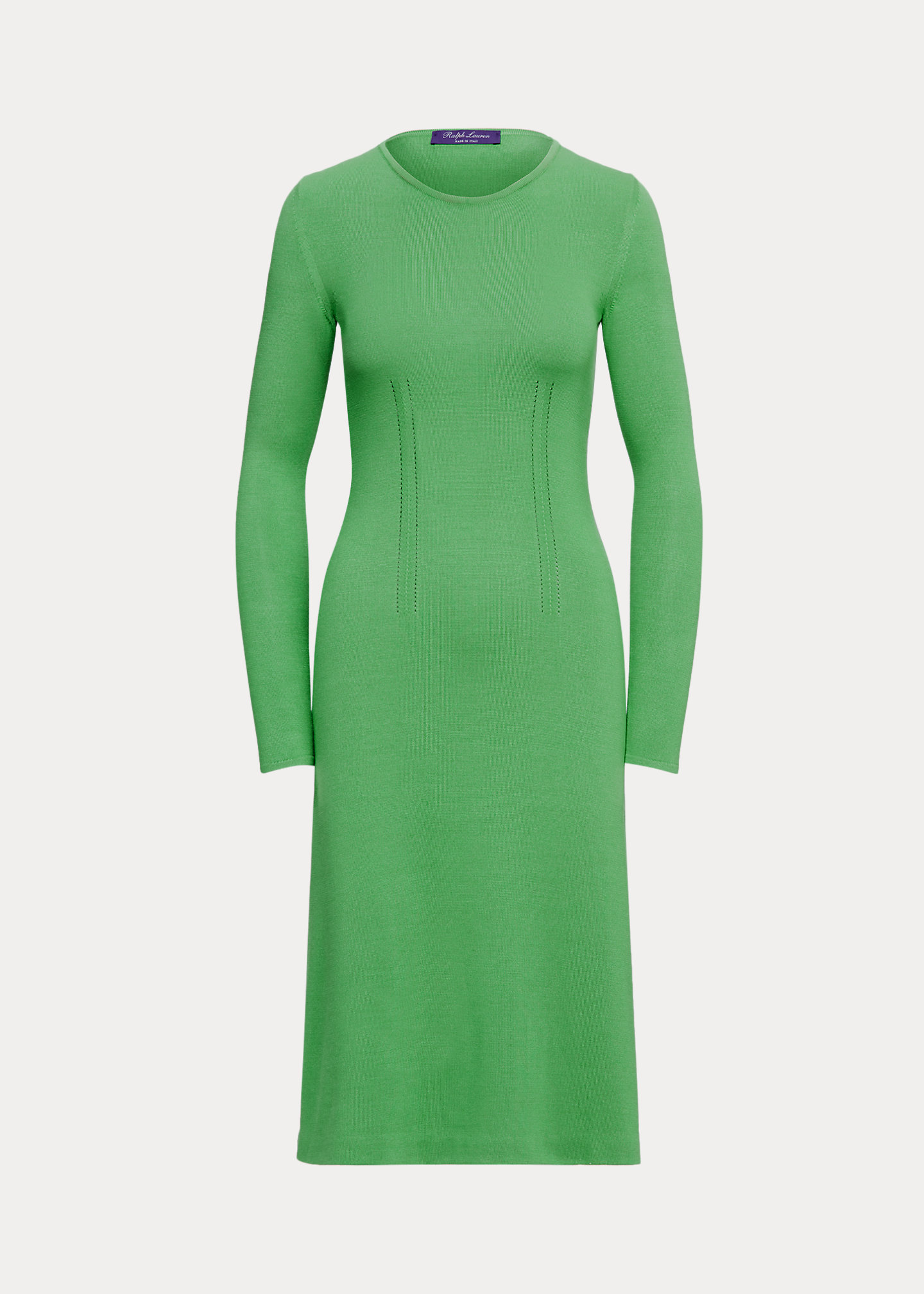 Ralph Lauren Silk-Blend Long-Sleeve Jumper Day Dress
