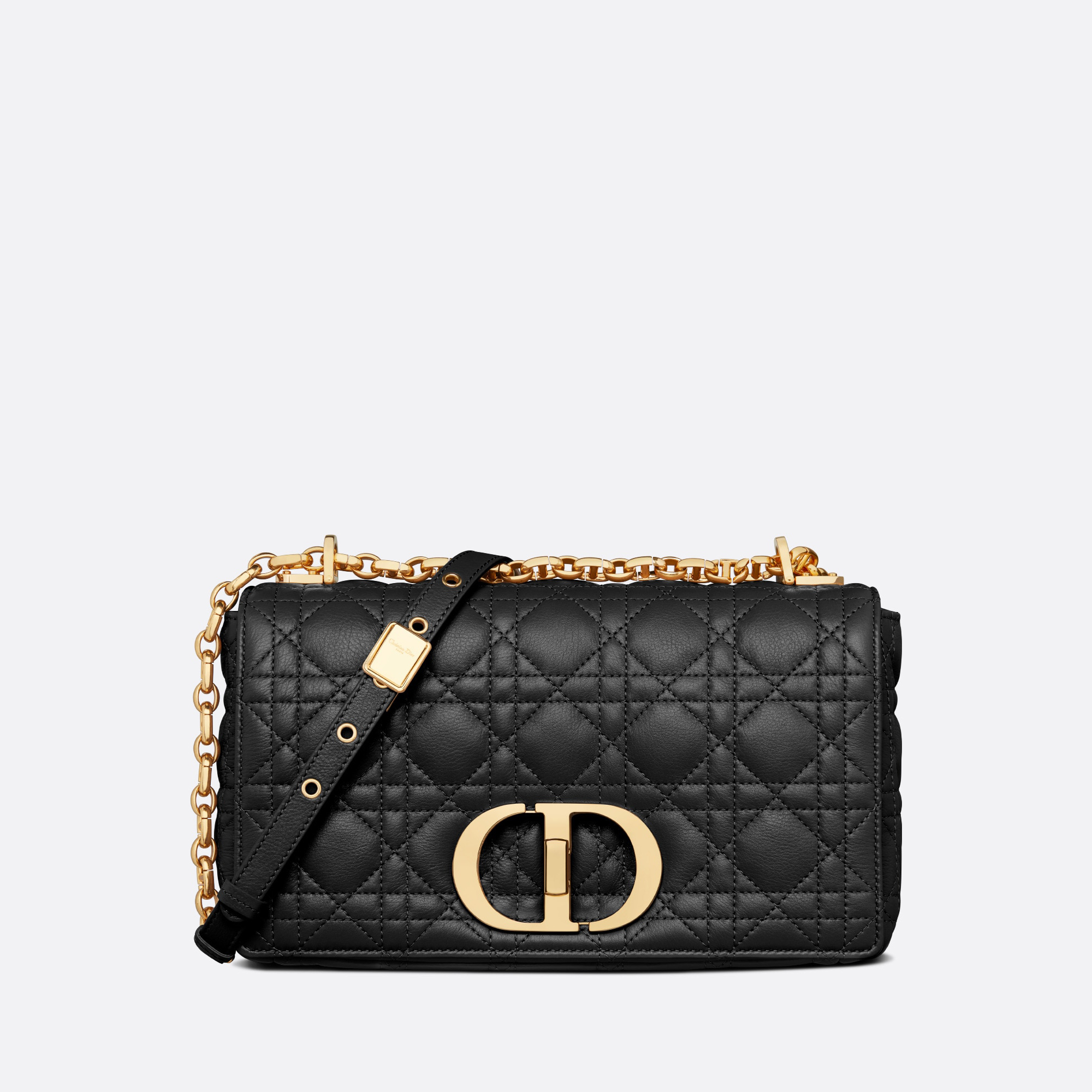 Dior - Medium Lady Dior Bag Black Patent Cannage Calfskin - Women