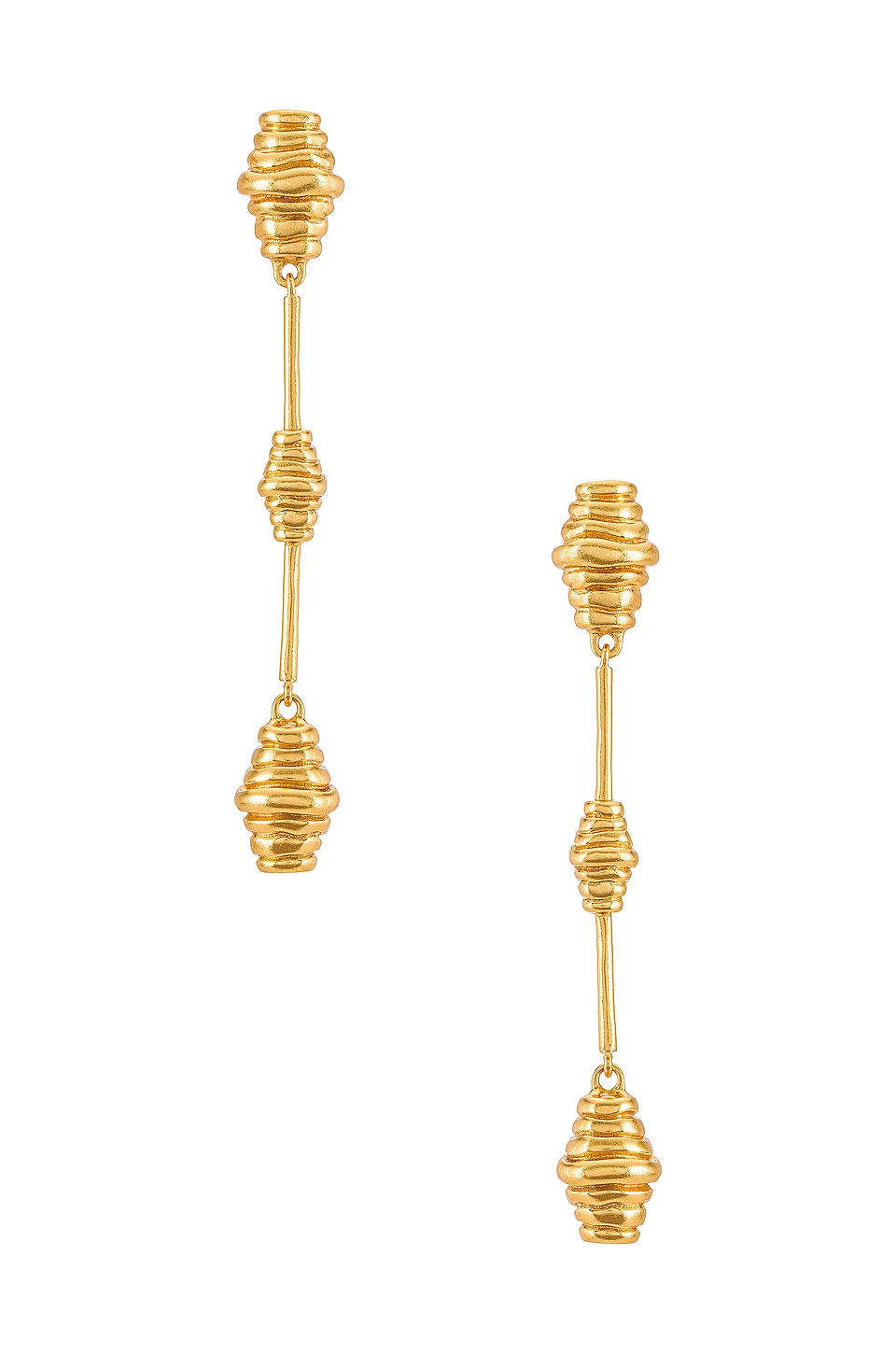 House of Harlow 1960 Honeycomb Drop Earrings in Gold