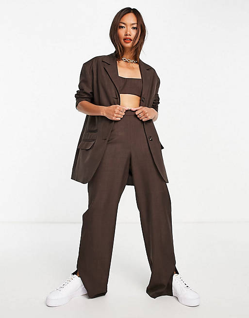 Topshop Chocolate Co-Ord Suit